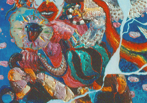 "Montana Crown of Snakes"
Oil on canvas, 1978
50 x 40 inches 