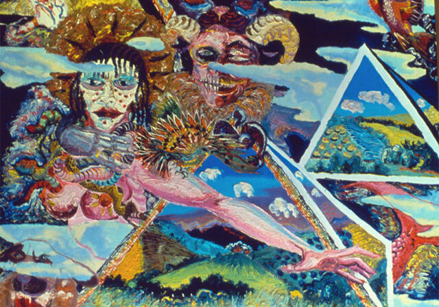 "Submerged Pyramids"
Oil on canvas, 1979
50x60 inches